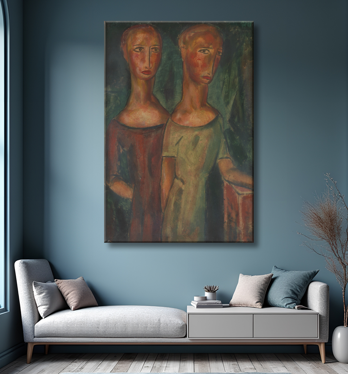 Reproduction Dualité de Alfred H. Maurer, born New York City 1868-died New York City 1932 avec decor