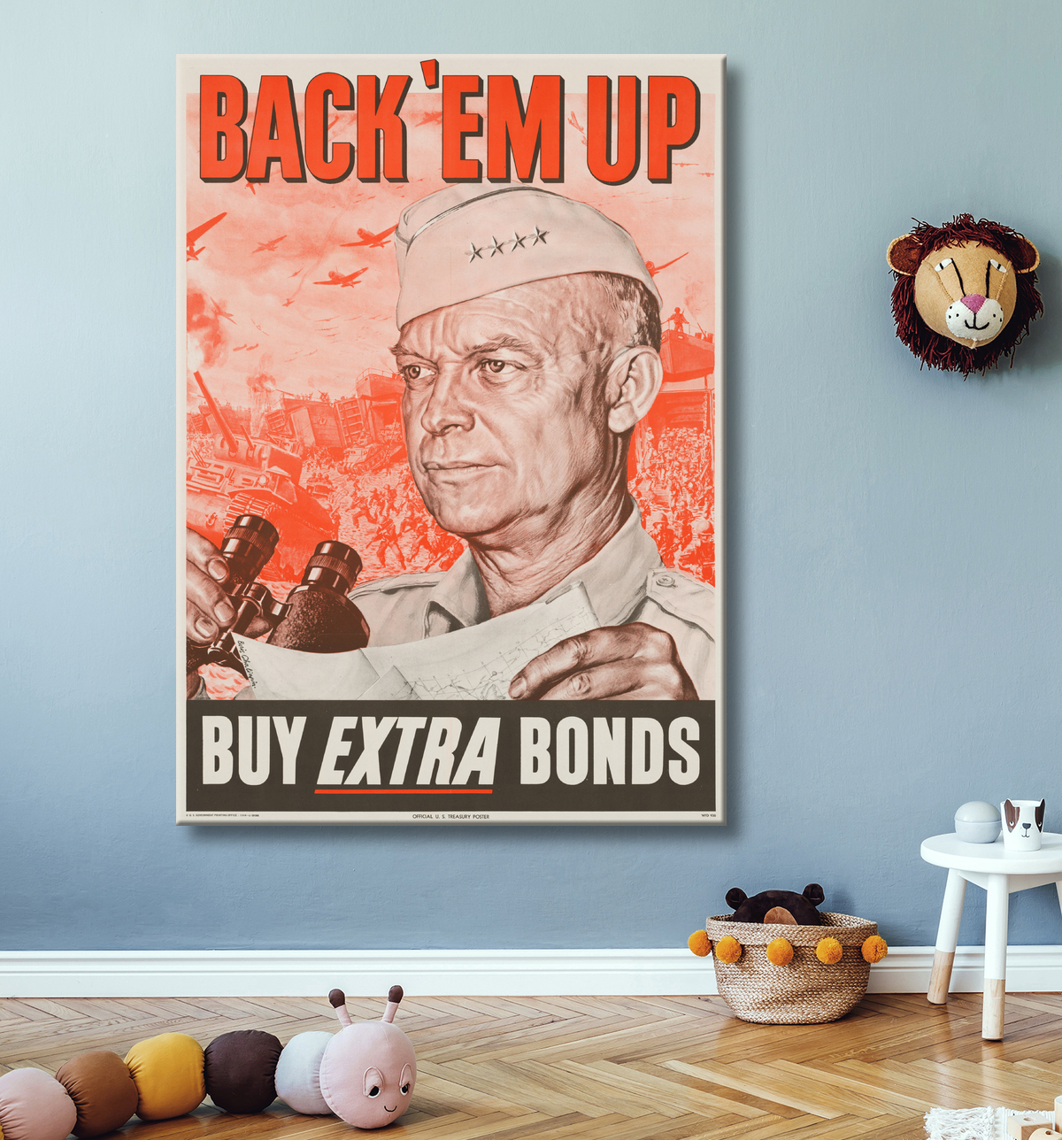 Reproduction DwightDavid Eisenhower de Unidentified Artist avec decor