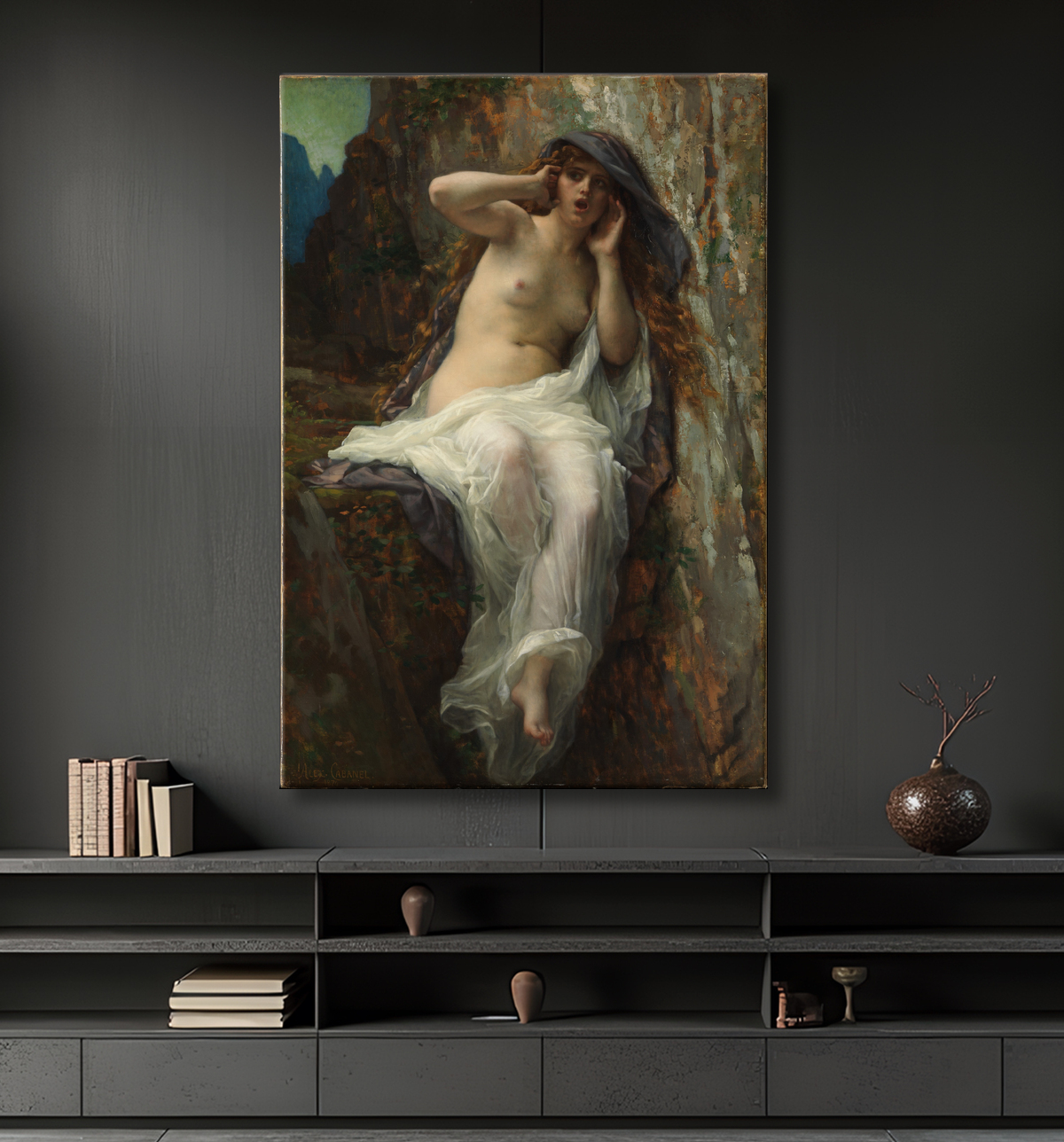 Reproduction Écho de Alexandre Cabanel avec decor