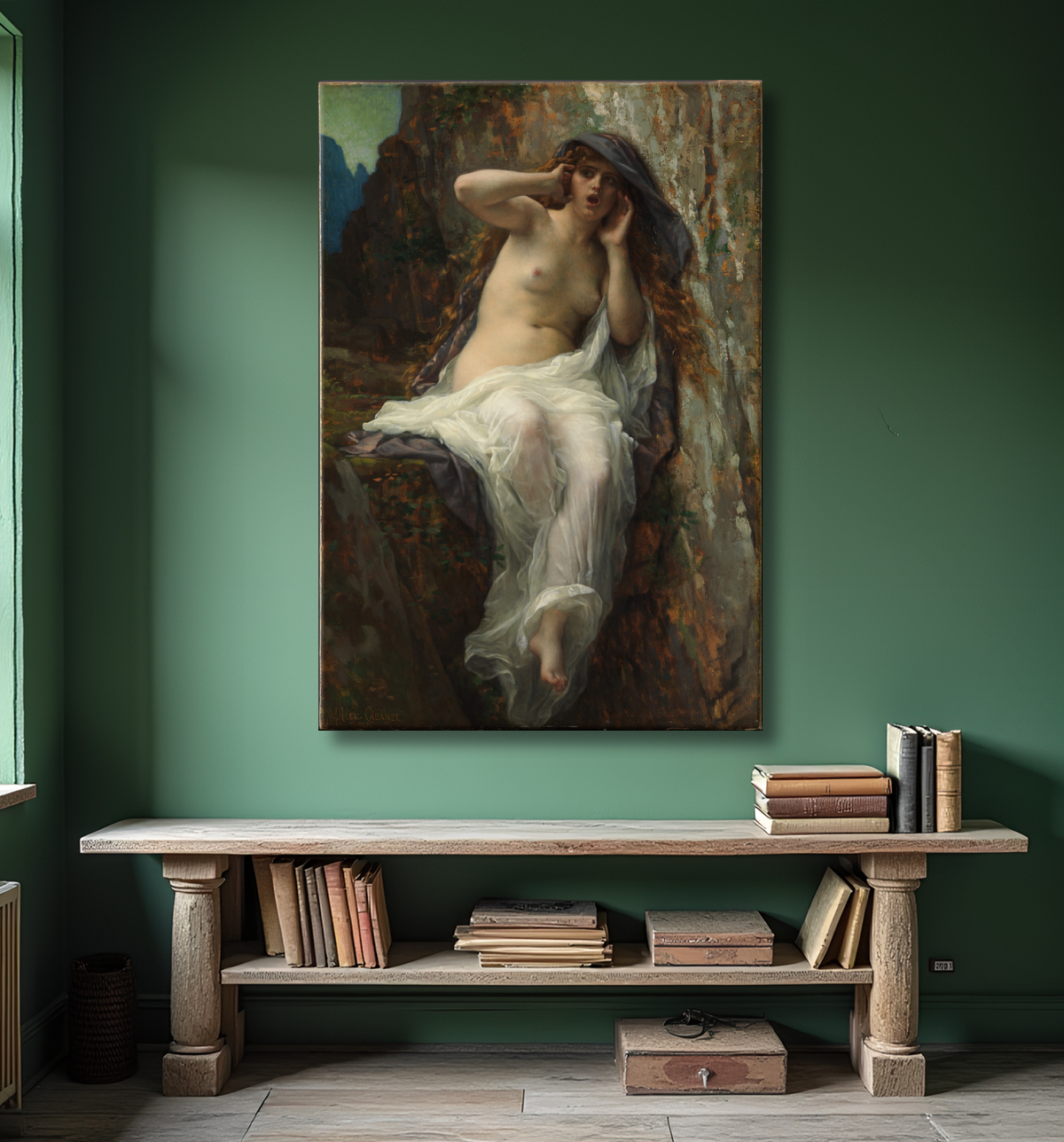 Reproduction Écho de Alexandre Cabanel avec decor