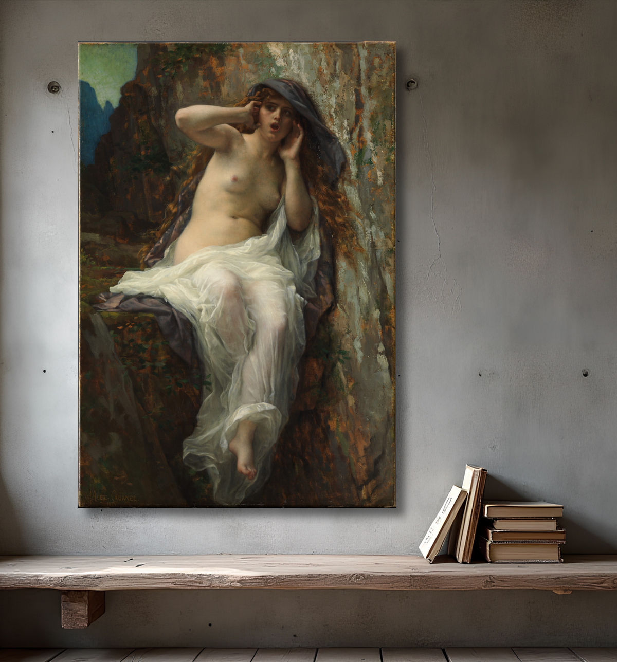 Reproduction Écho de Alexandre Cabanel avec decor