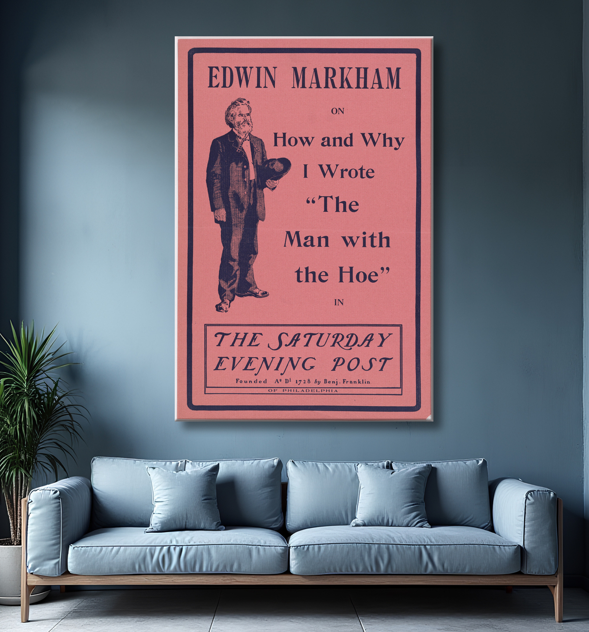 Reproduction Edwin Markham de Unidentified Artist avec decor
