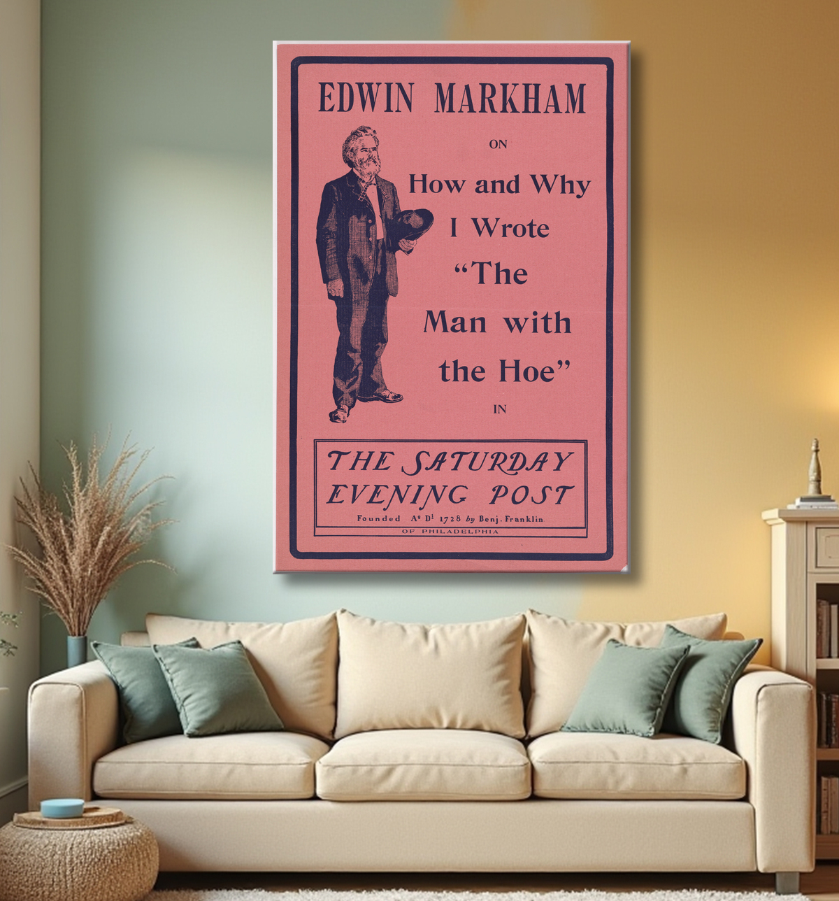 Reproduction Edwin Markham de Unidentified Artist avec decor
