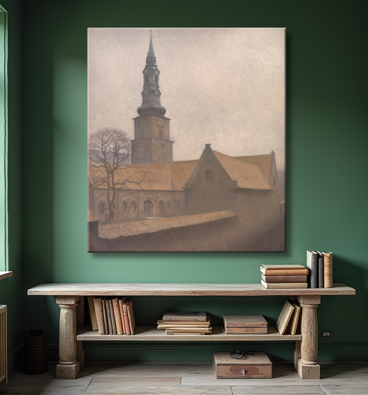 Reproduction Église Saint-Pierre, Copenhague de Hammershøi, Vilhelm avec decor