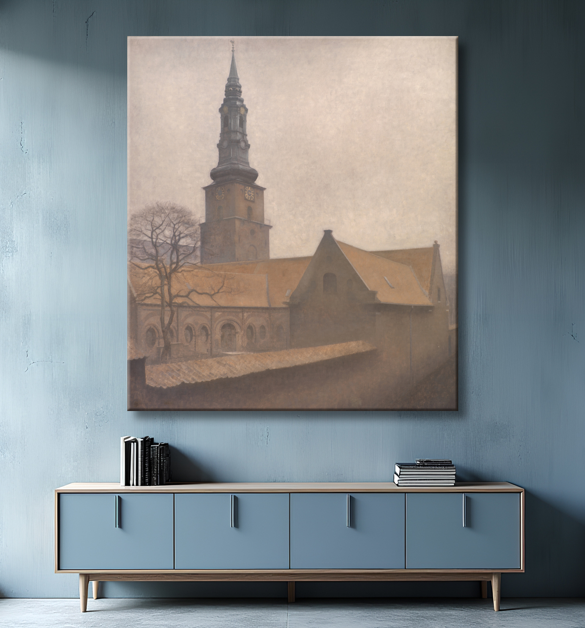 Reproduction Église Saint-Pierre, Copenhague de Hammershøi, Vilhelm avec decor