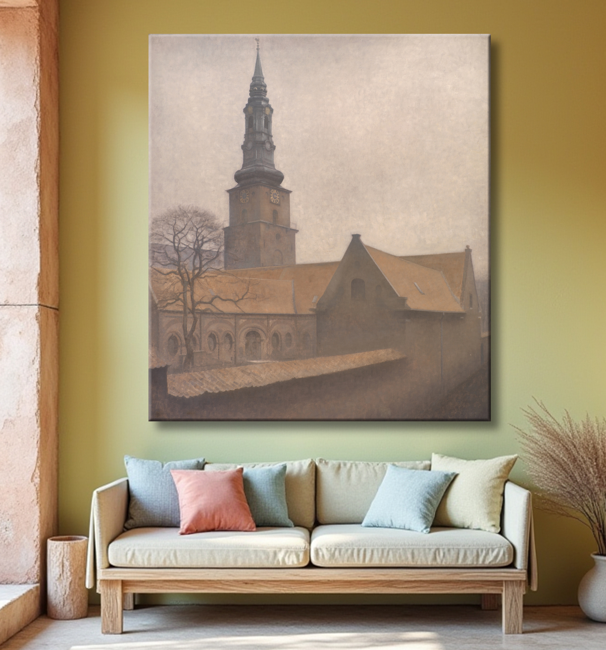 Reproduction Église Saint-Pierre, Copenhague de Hammershøi, Vilhelm avec decor