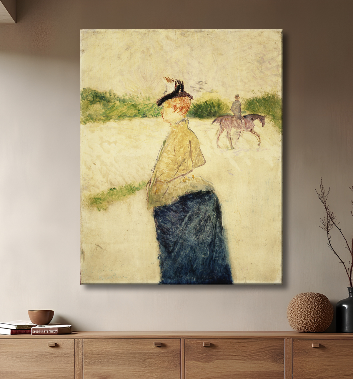 Reproduction Émilie de Henri de Toulouse-Lautrec avec decor
