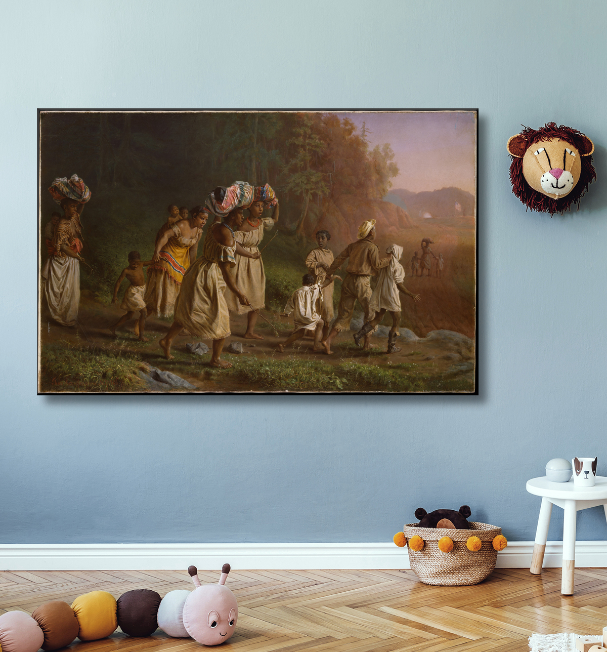 Reproduction En route pour la liberté de Theodor Kaufmann avec decor