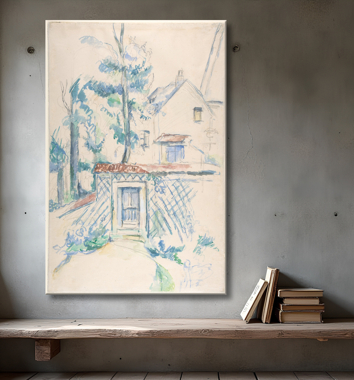 Reproduction Entrée d'un jardin de Paul Cézanne avec decor