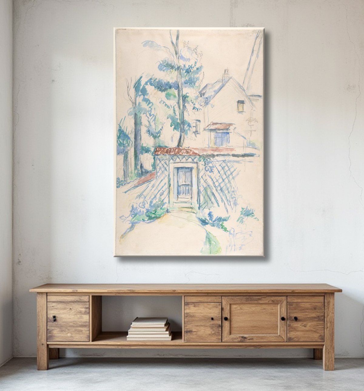 Reproduction Entrée d'un jardin de Paul Cézanne avec decor