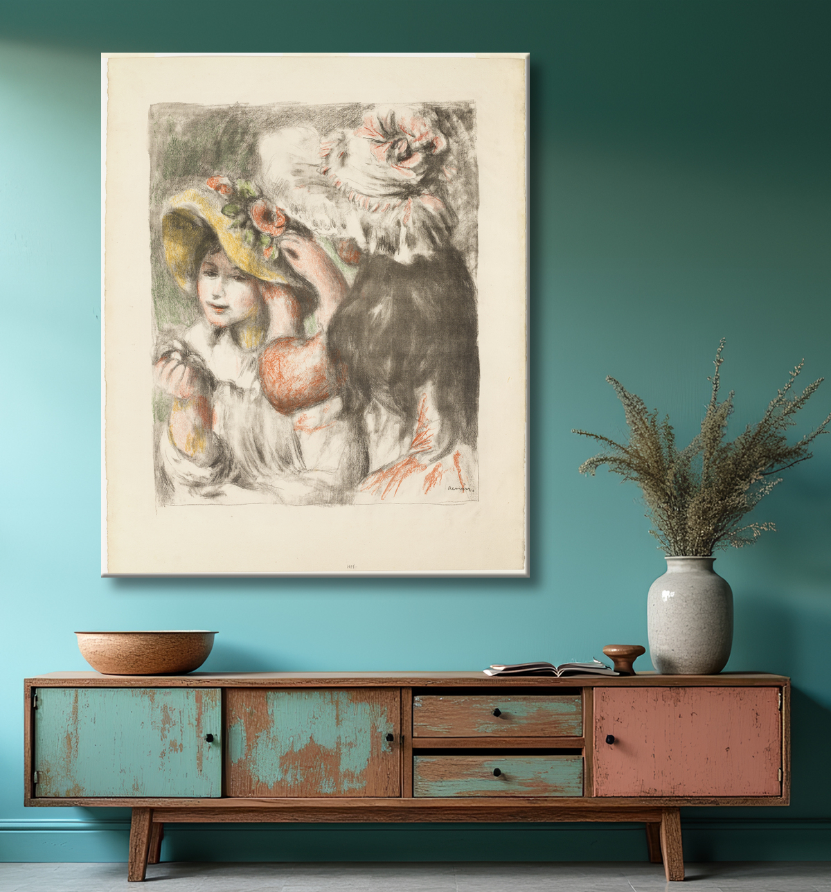 Reproduction Épingler le chapeau de Pierre-Auguste Renoir avec decor