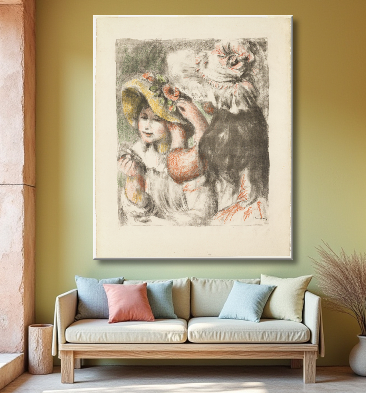 Reproduction Épingler le chapeau de Pierre-Auguste Renoir avec decor