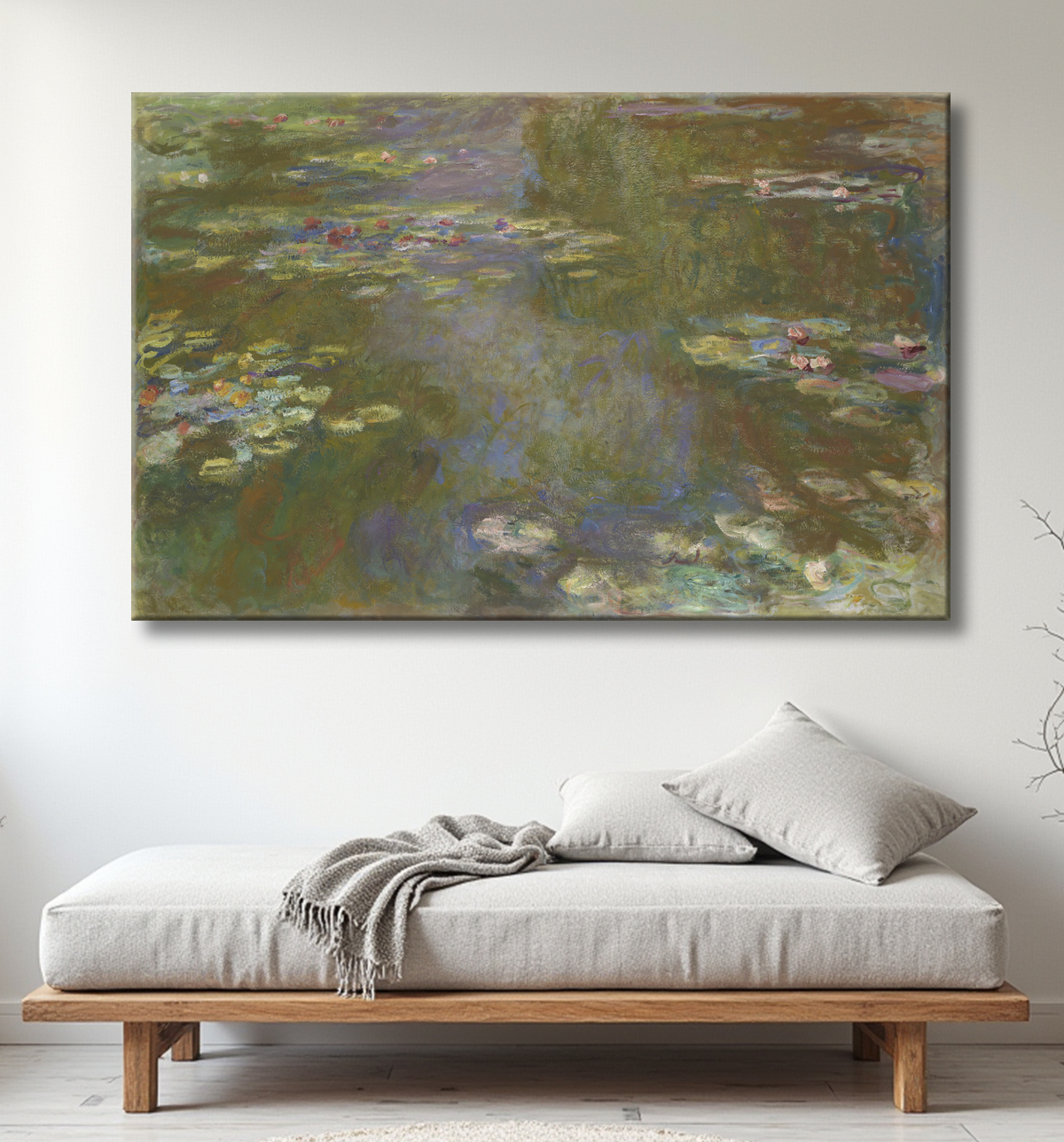Reproduction Étang aux nénuphars de Claude Monet avec decor