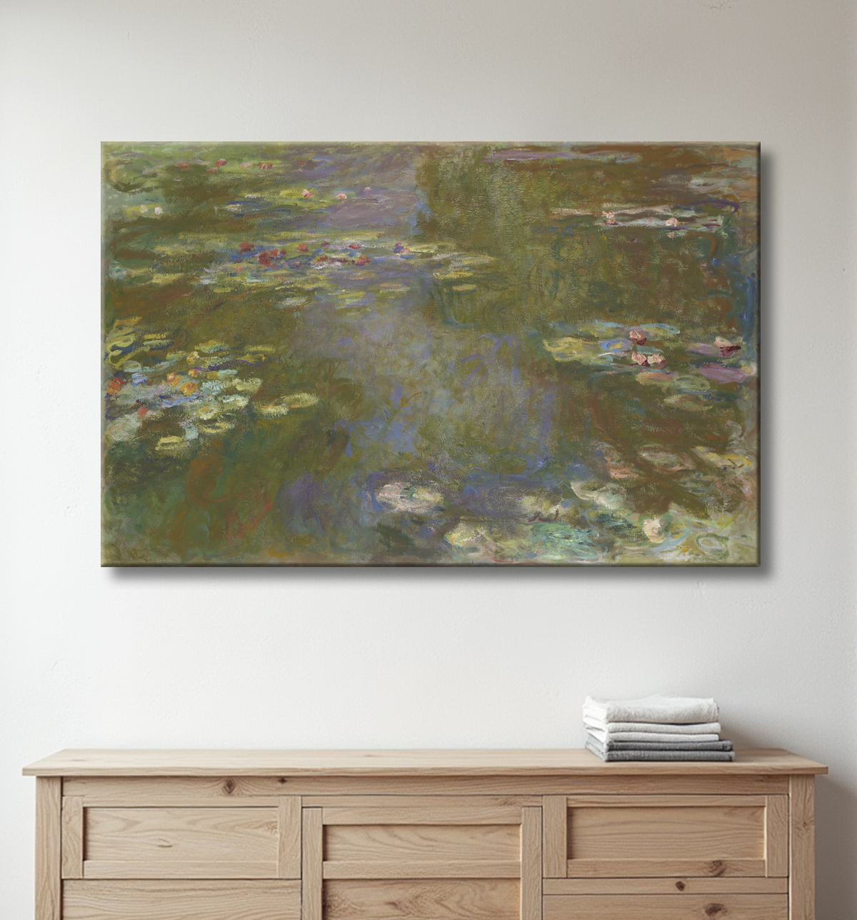 Reproduction Étang aux nénuphars de Claude Monet avec decor