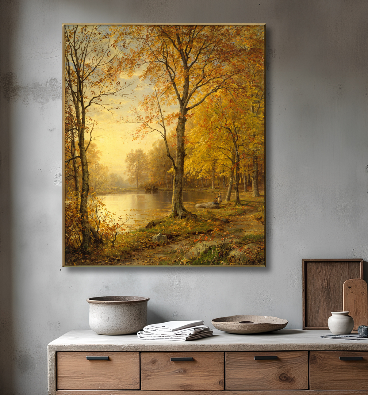 Reproduction Été indien de William Trost Richards avec decor
