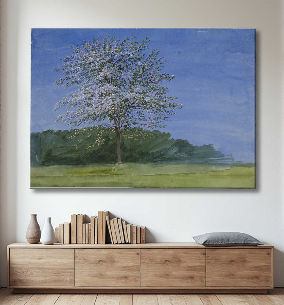 Reproduction Étude d'un arbre en fleurs de William Turner avec decor