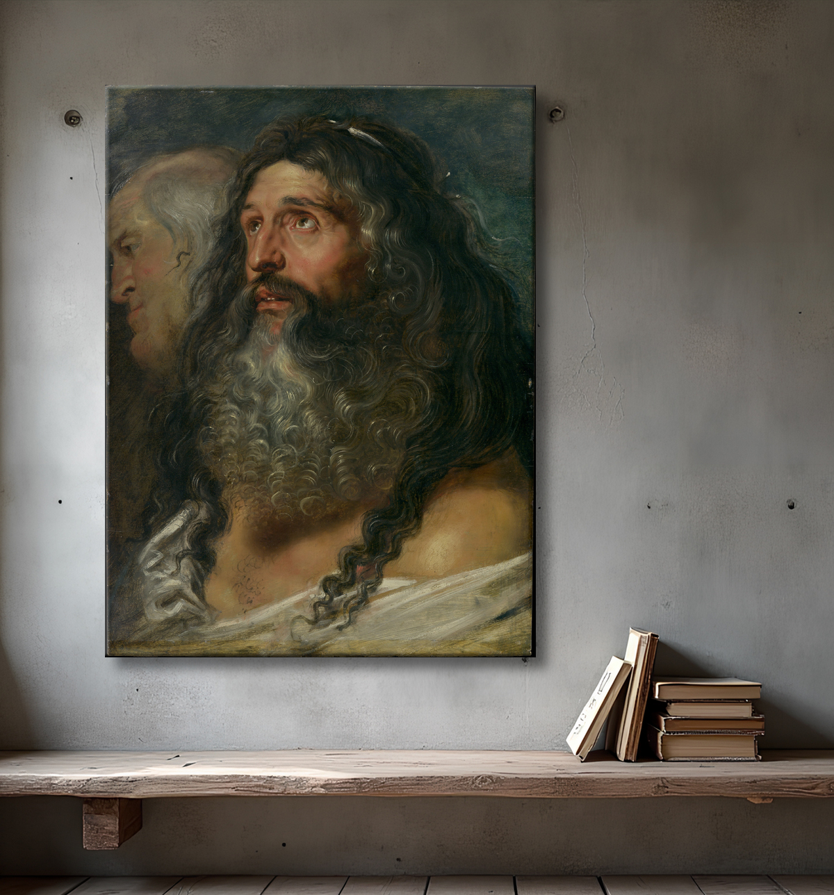 Reproduction Étude de deux têtes de Peter Paul Rubens avec decor