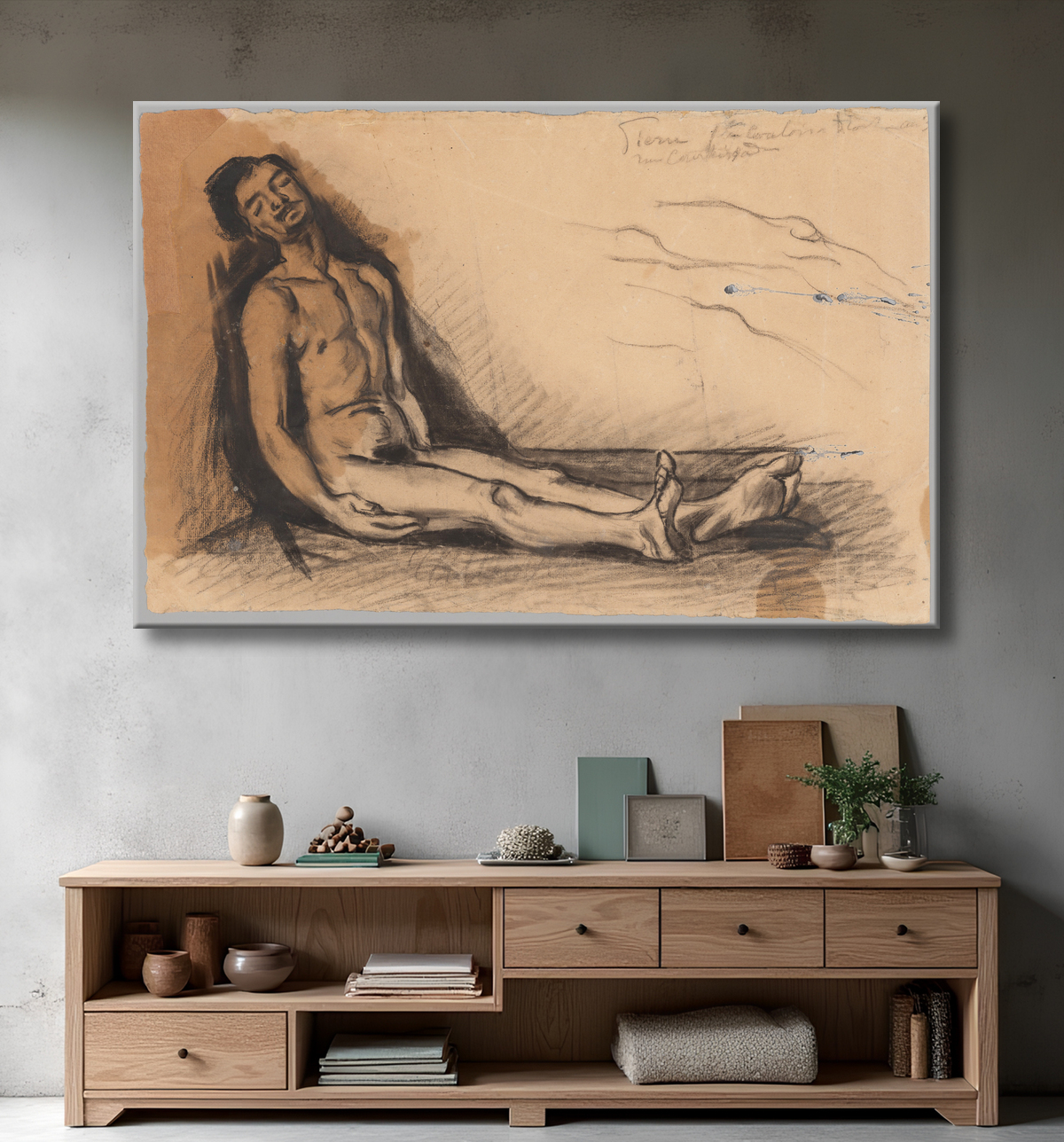 Reproduction Etude pour L'Autopsie de Paul Cézanne avec decor