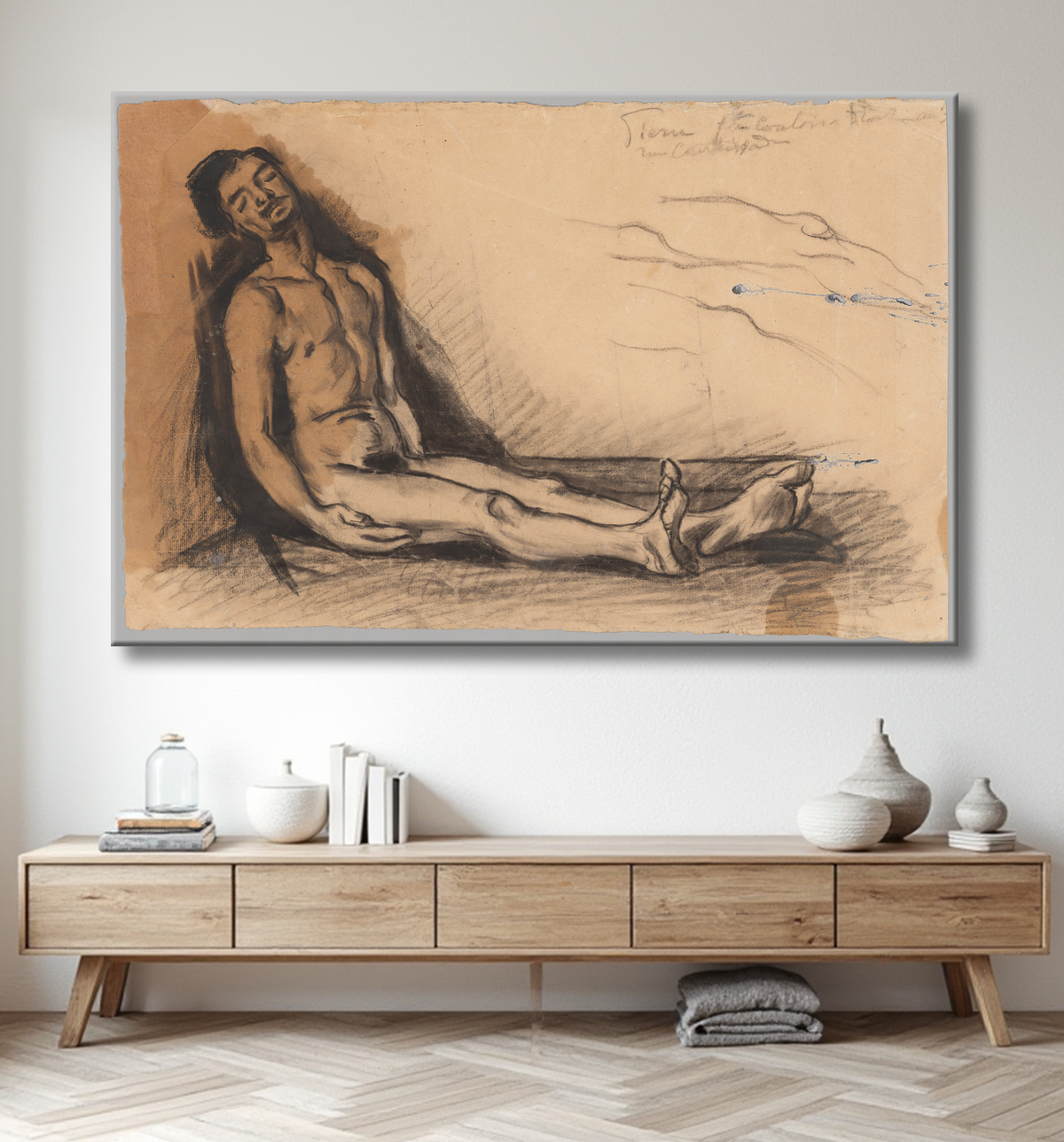 Reproduction Etude pour L'Autopsie de Paul Cézanne avec decor