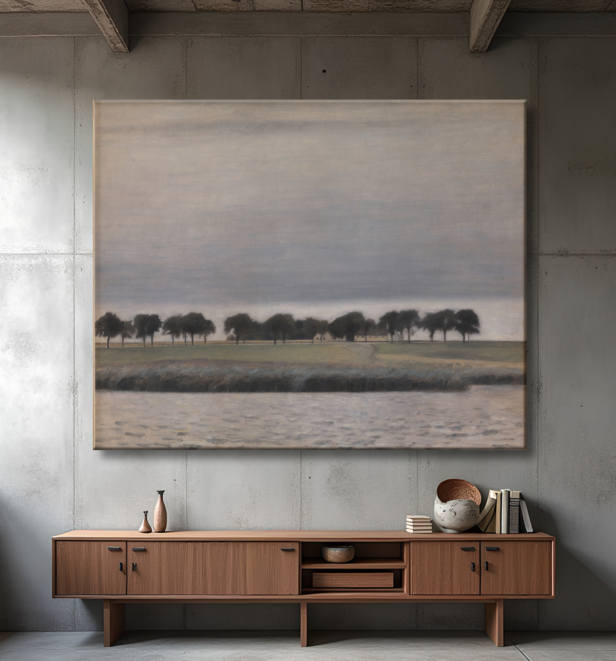 Reproduction Etude préliminaire pour "Solregn. Gentofte Sø" de Hammershøi, Vilhelm avec decor