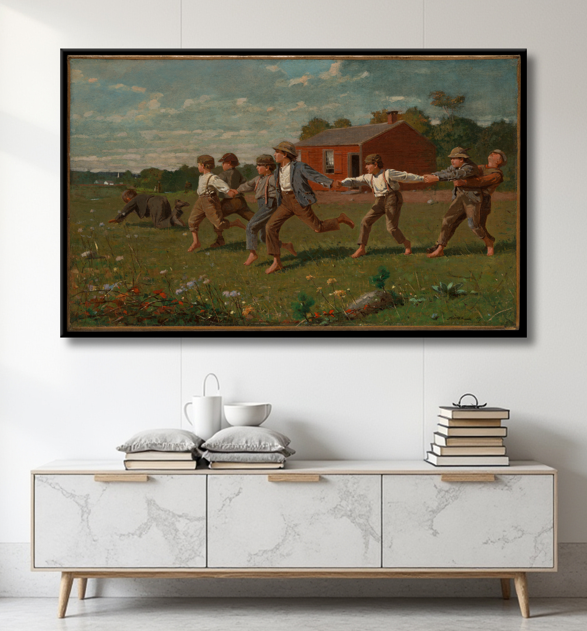 Reproduction Faites claquer le fouet de Winslow Homer avec decor
