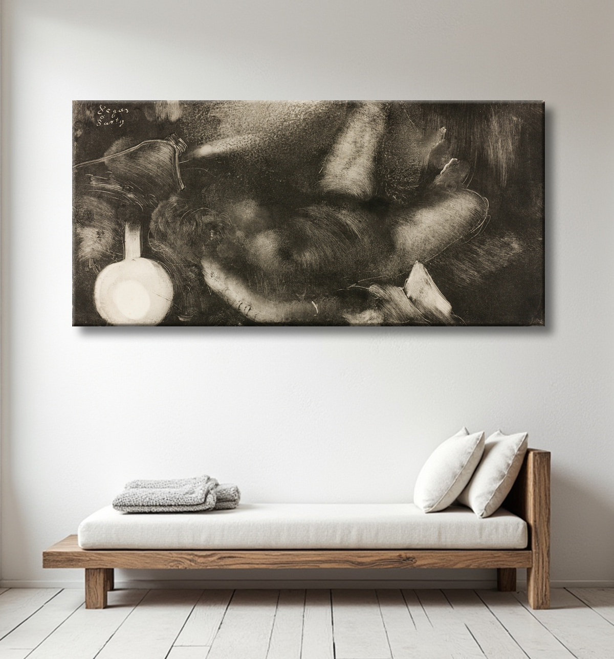 Reproduction Femme allongée sur son lit de Hilaire Germain Edgar Degas avec decor