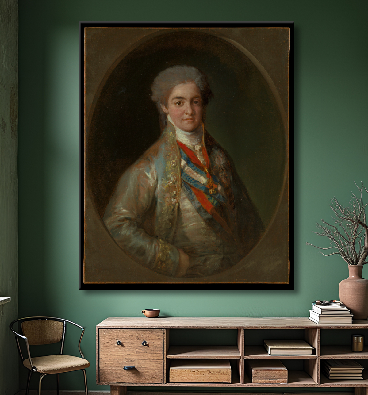 Reproduction Ferdinand VII (1784-1833), quand le prince des Asturies de Goya avec decor