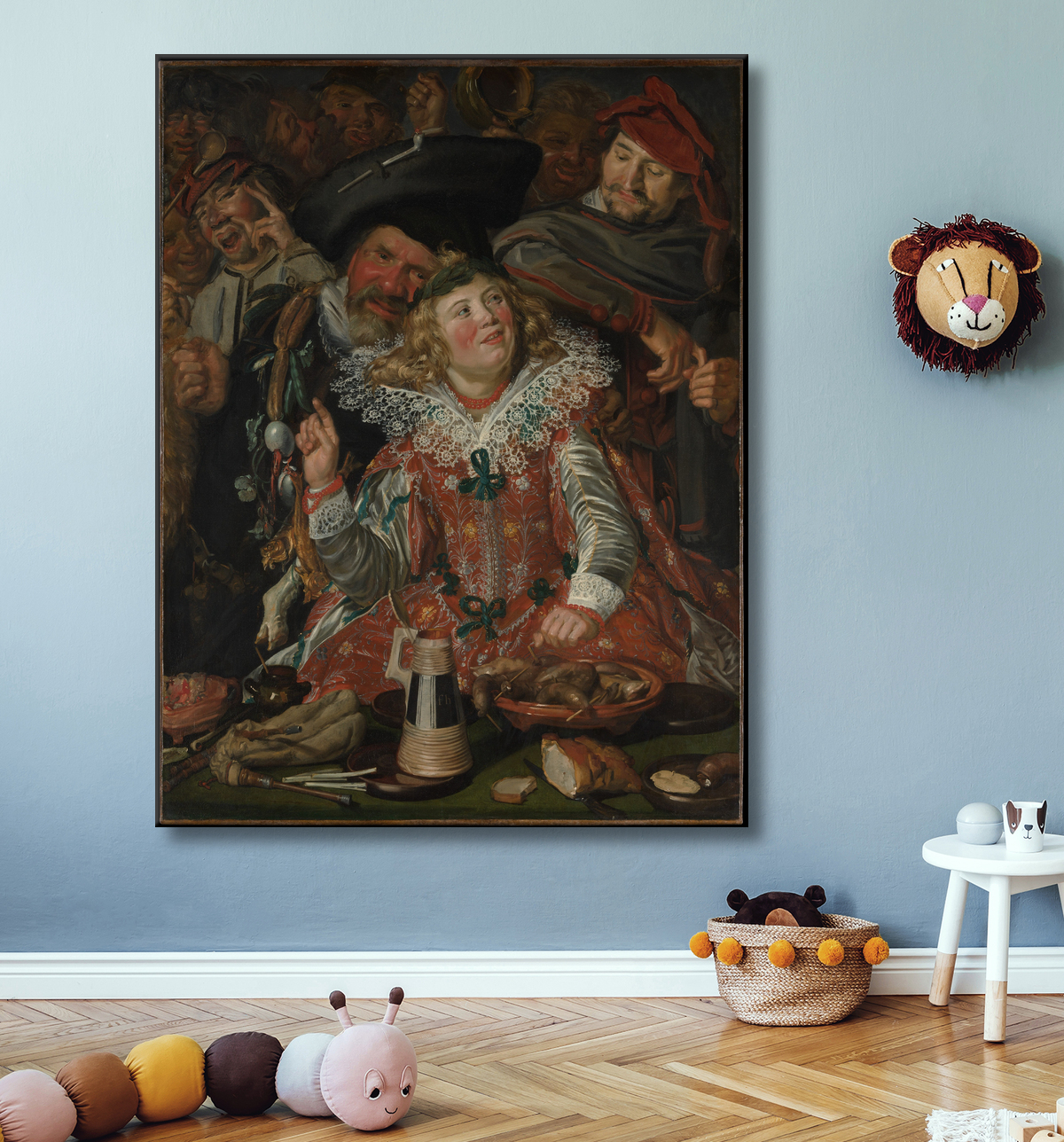 Reproduction Fêtards à Shrovetide de Frans Hals avec decor