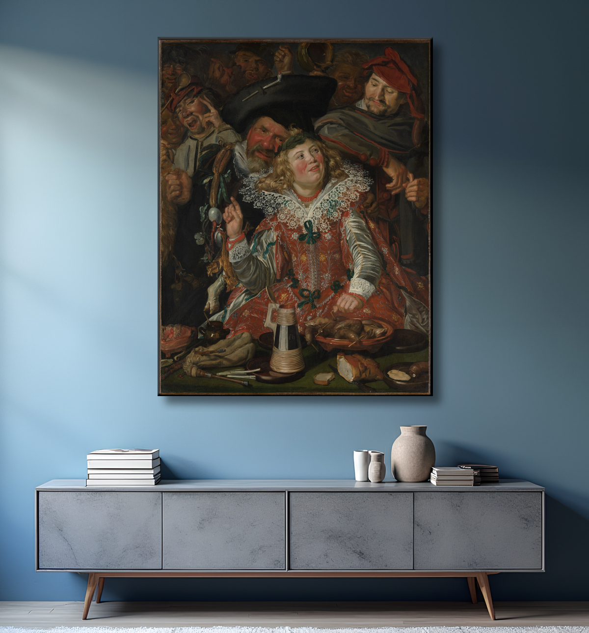 Reproduction Fêtards à Shrovetide de Frans Hals avec decor