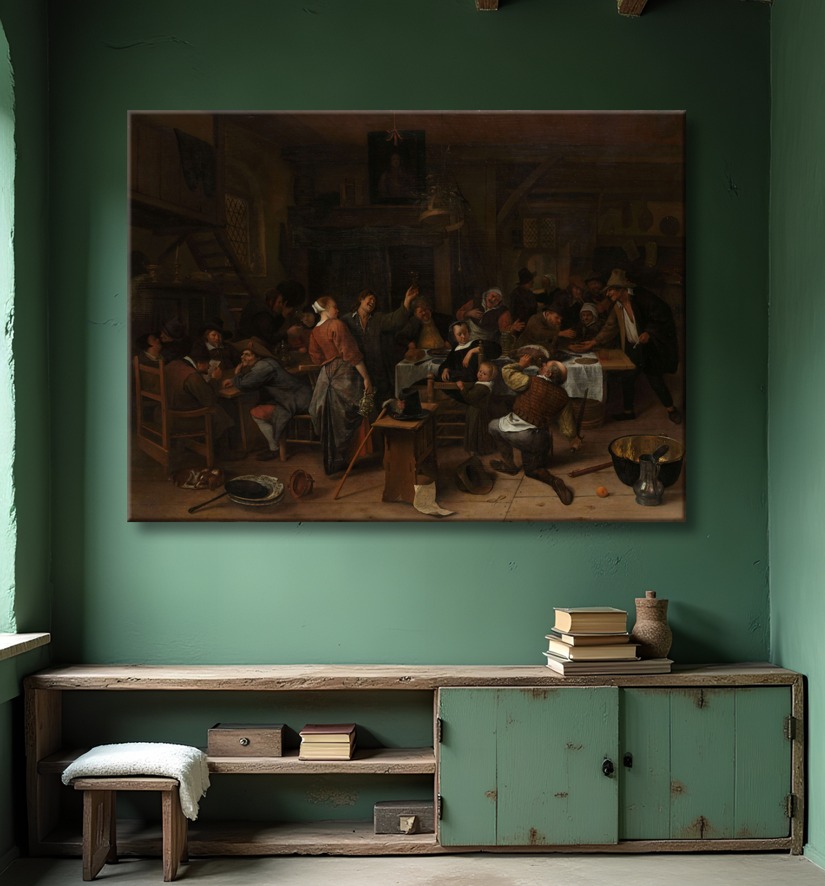 Reproduction Fête des Princes de Jan Havicksz. Steen avec decor