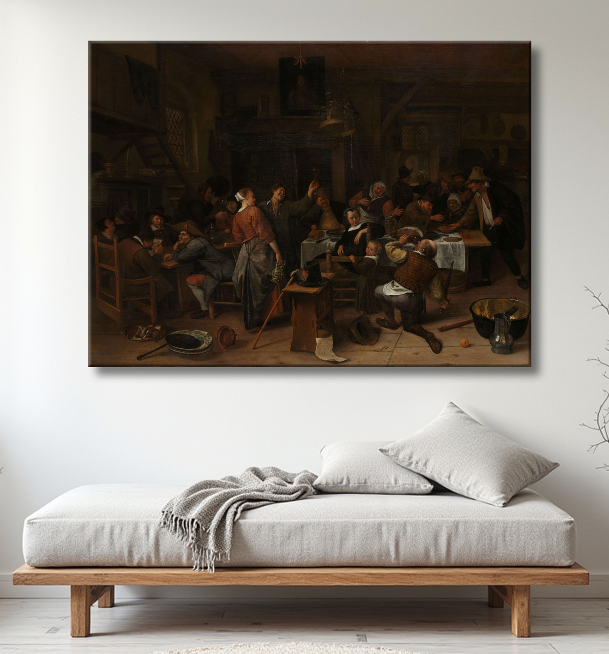 Reproduction Fête des Princes de Jan Havicksz. Steen avec decor