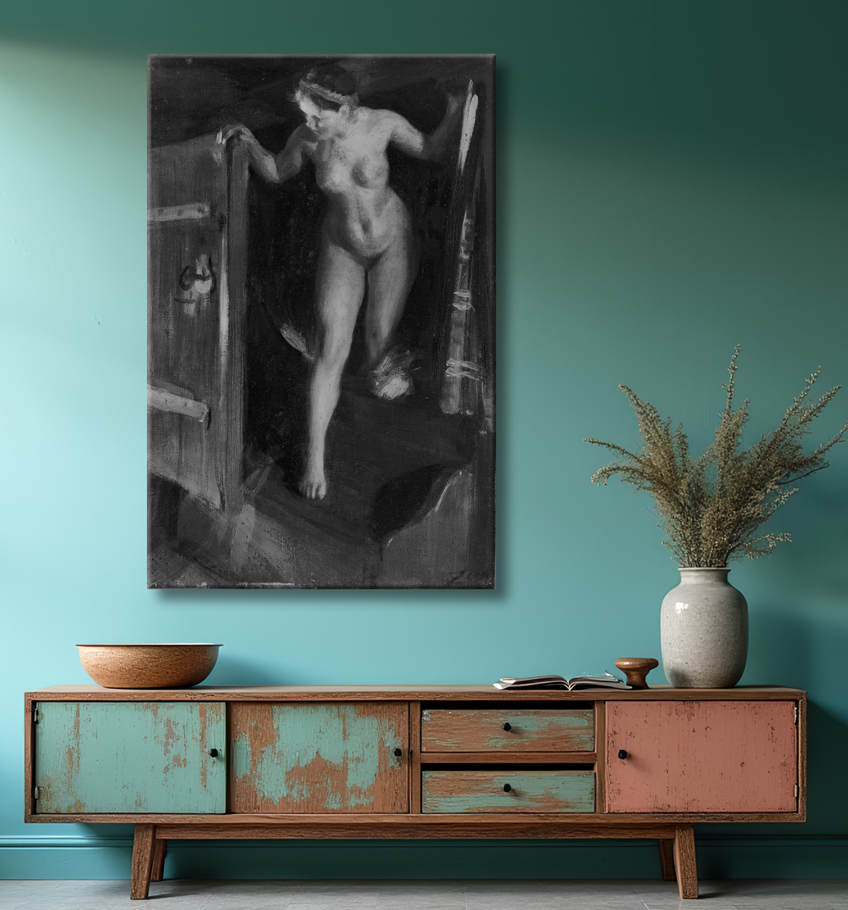 Reproduction Fille nue dans l'embrasure de la porte de Anders Zorn avec decor