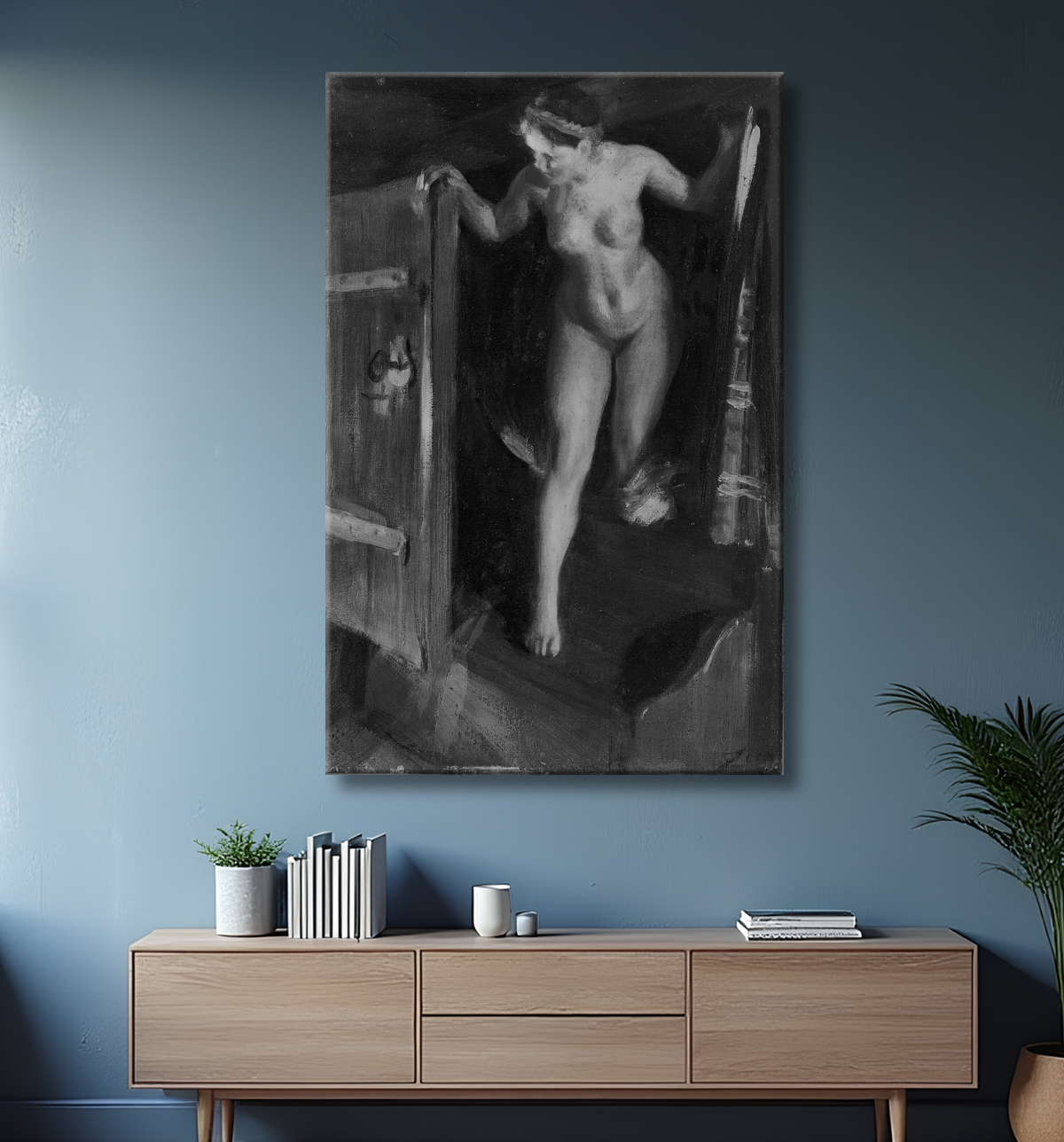 Reproduction Fille nue dans l'embrasure de la porte de Anders Zorn avec decor