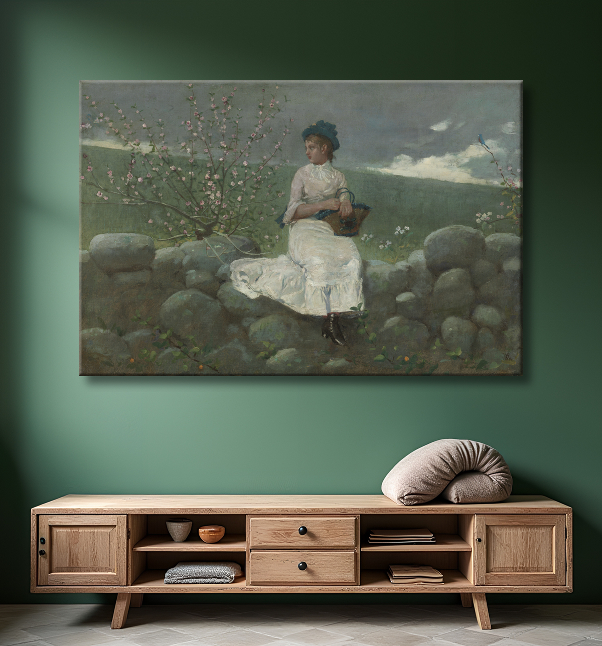 Reproduction Fleurs de pêche de Winslow Homer avec decor