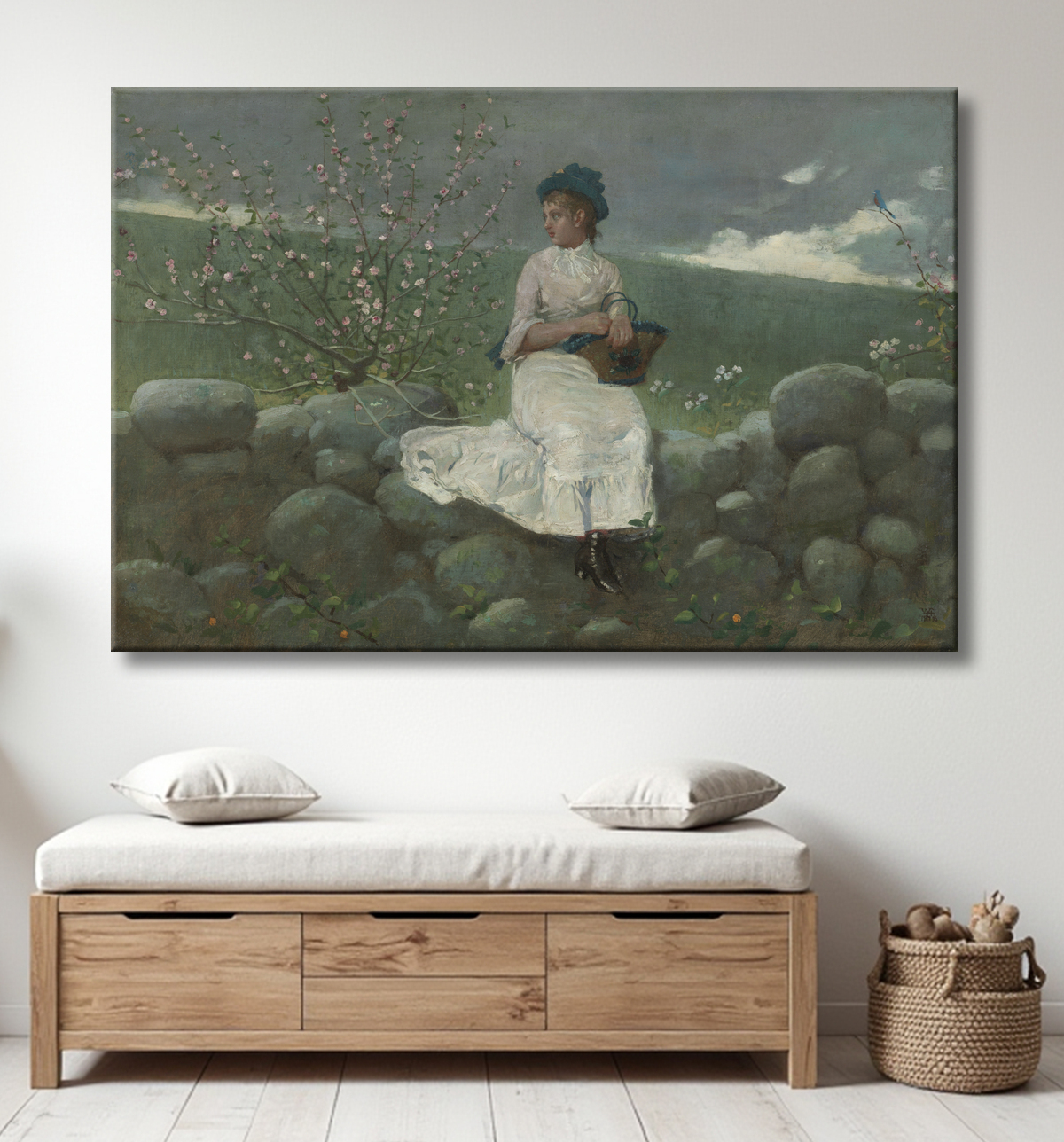 Reproduction Fleurs de pêche de Winslow Homer avec decor