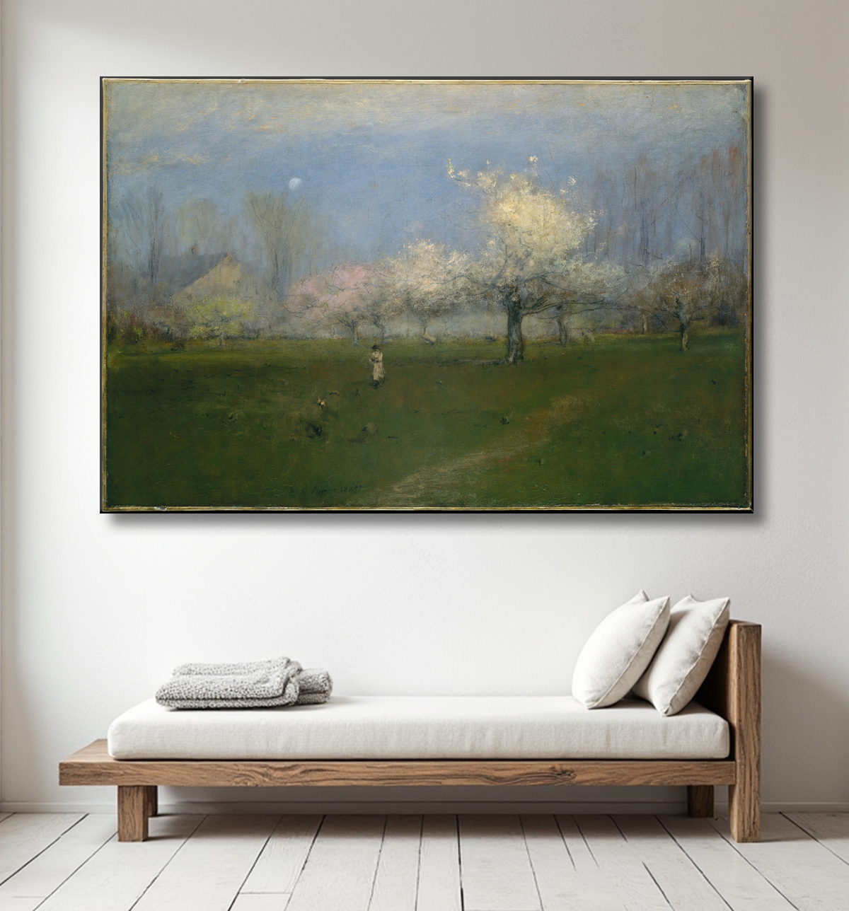 Reproduction Fleurs de printemps, Montclair, New Jersey de George Inness avec decor