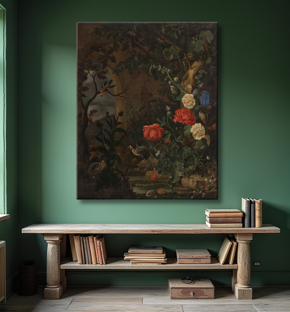 Reproduction Fleurs de Schoock, Hendrik avec decor