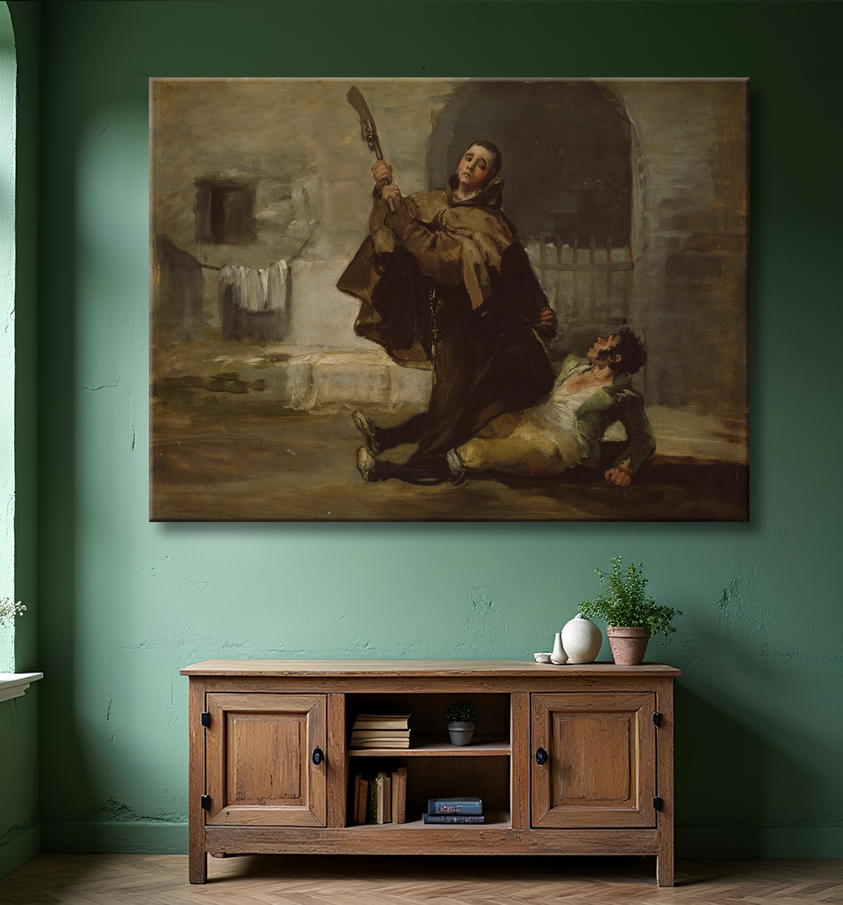 Reproduction Frère Pedro Clubs El Maragato avec la crosse du fusil de Francisco José de Goya y Lucientes avec decor