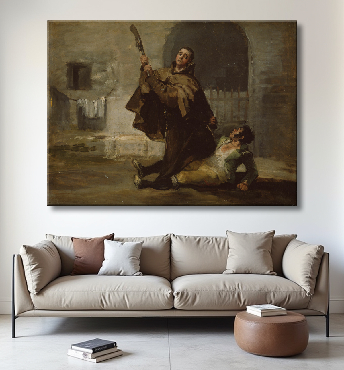 Reproduction Frère Pedro Clubs El Maragato avec la crosse du fusil de Francisco José de Goya y Lucientes avec decor
