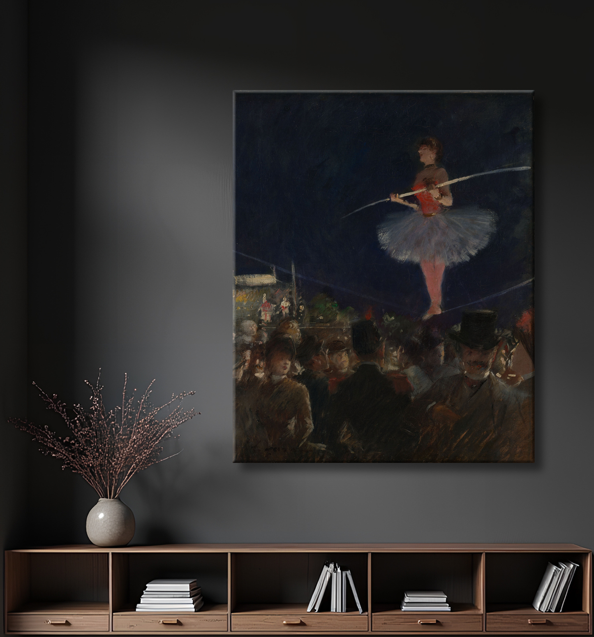 Reproduction Funambule de Jean Louis Forain avec decor