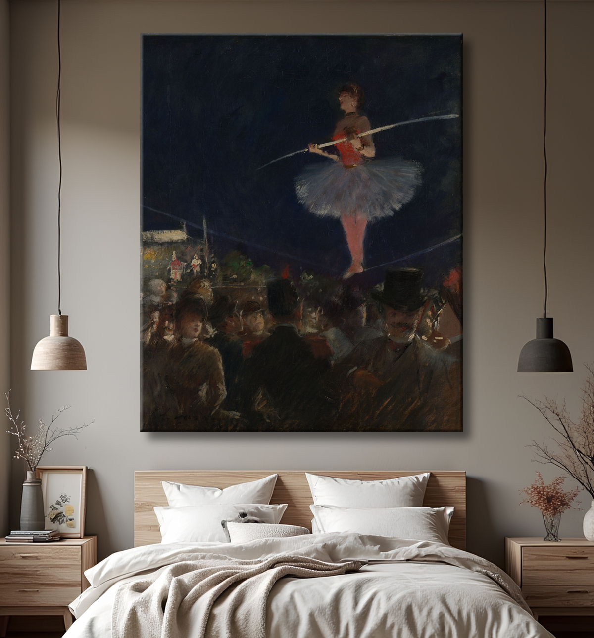 Reproduction Funambule de Jean Louis Forain avec decor