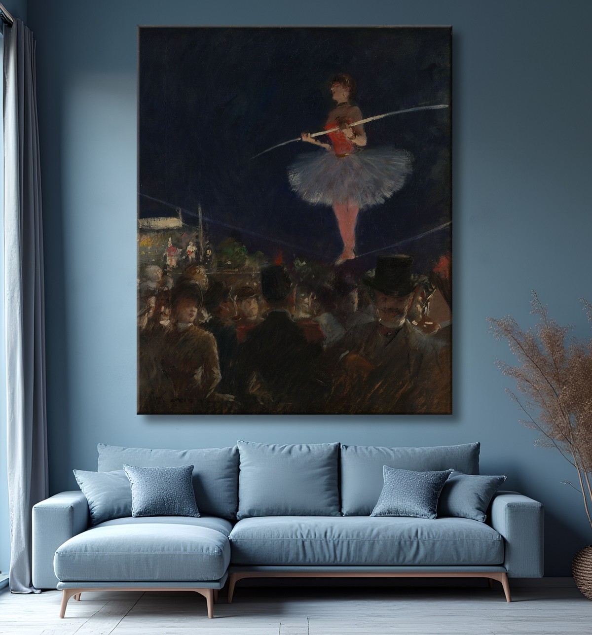 Reproduction Funambule de Jean Louis Forain avec decor