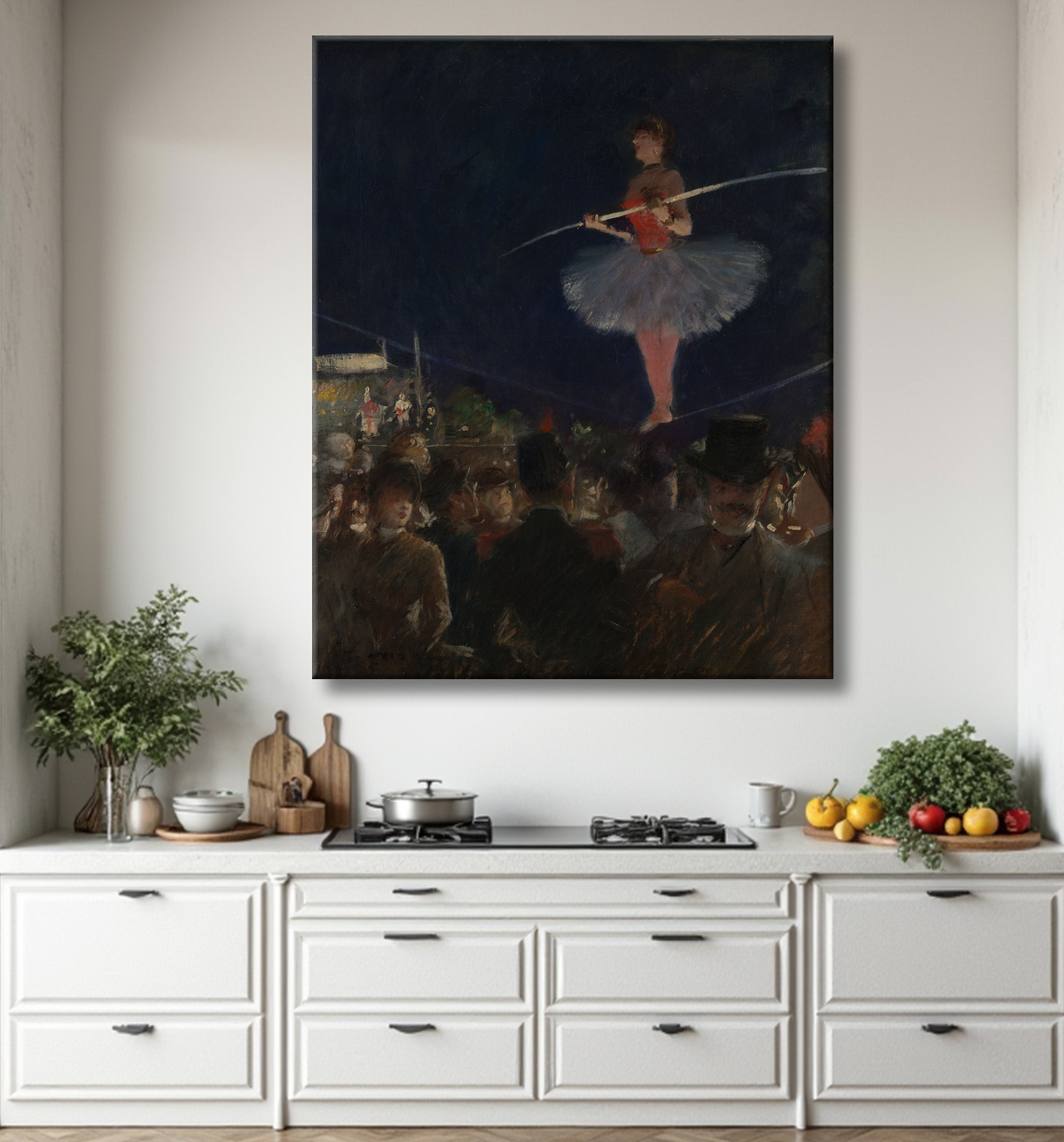 Reproduction Funambule de Jean Louis Forain avec decor