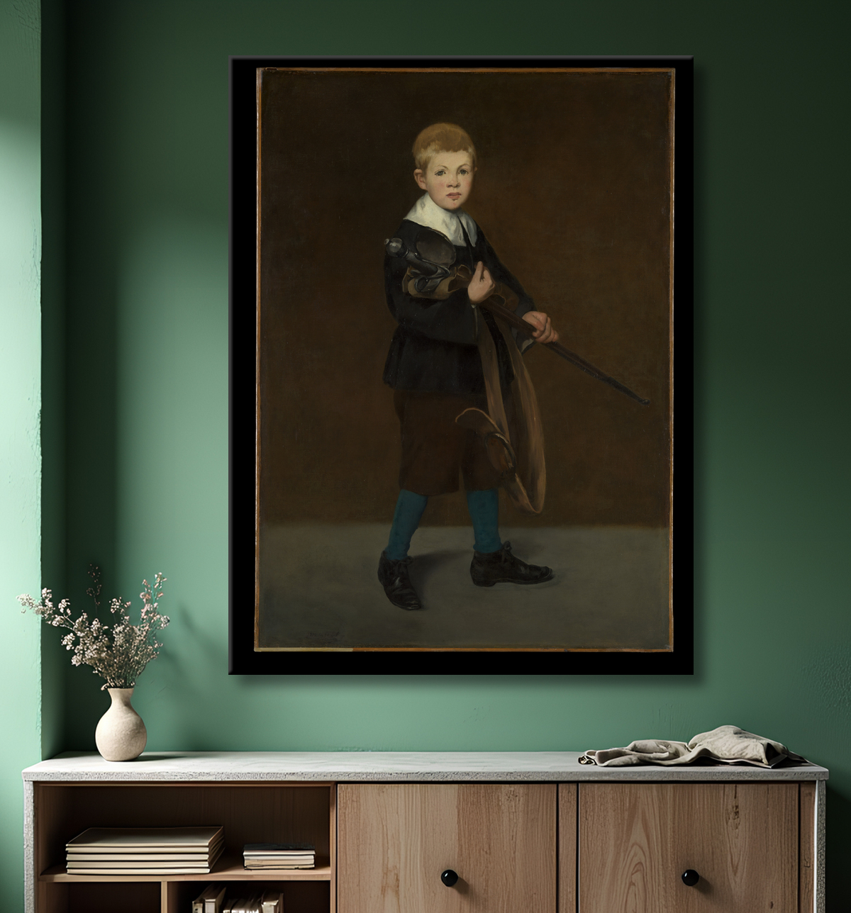 Reproduction Garçon avec une épée de Edouard Manet avec decor