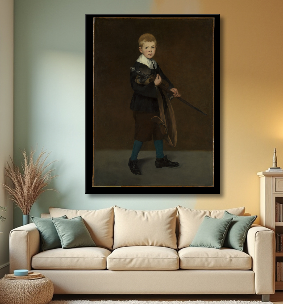 Reproduction Garçon avec une épée de Edouard Manet avec decor