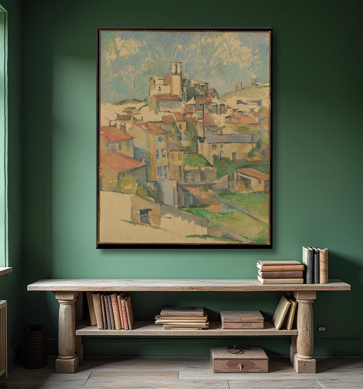 Reproduction Gardanne de Paul Cézanne avec decor