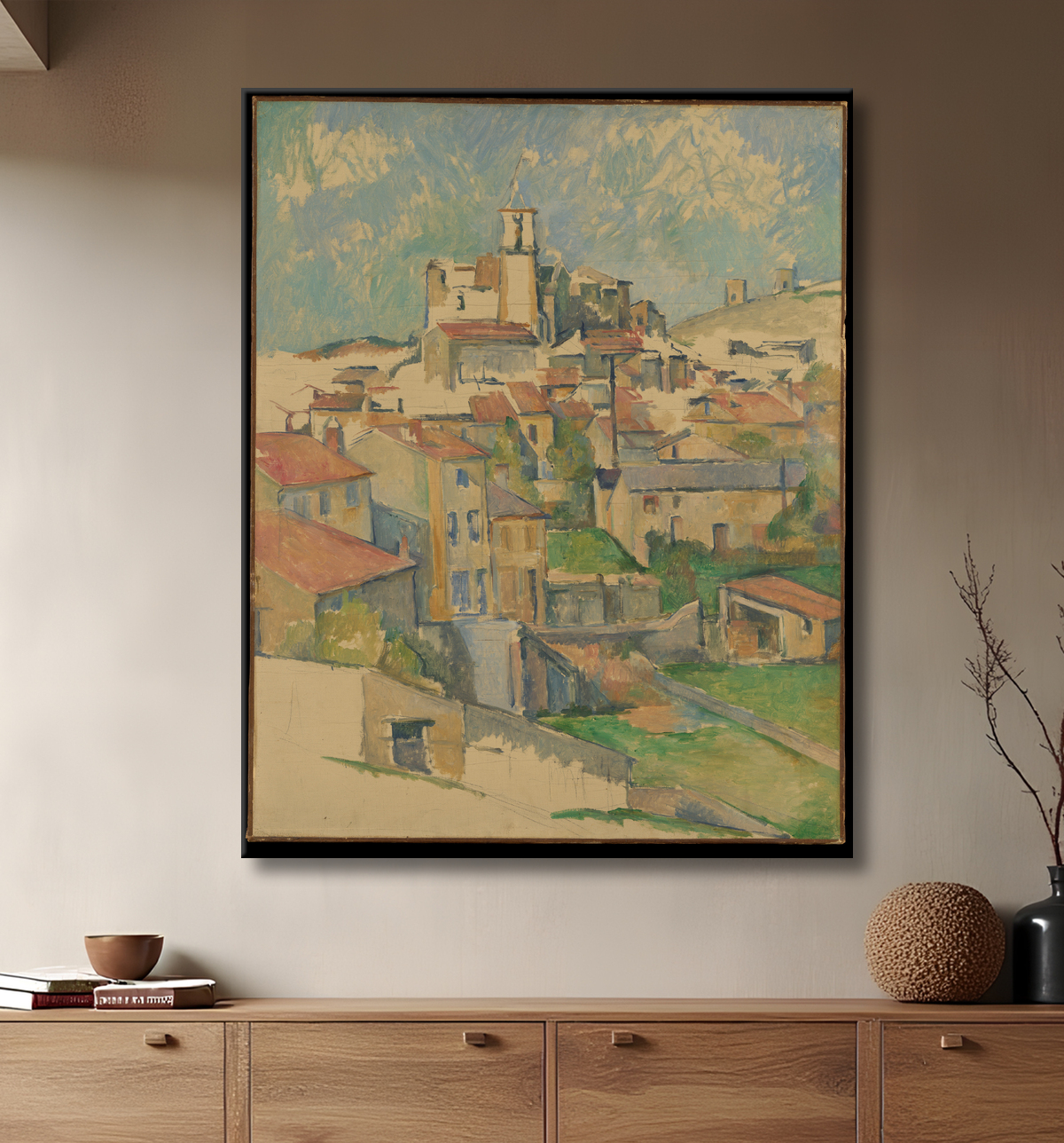 Reproduction Gardanne de Paul Cézanne avec decor
