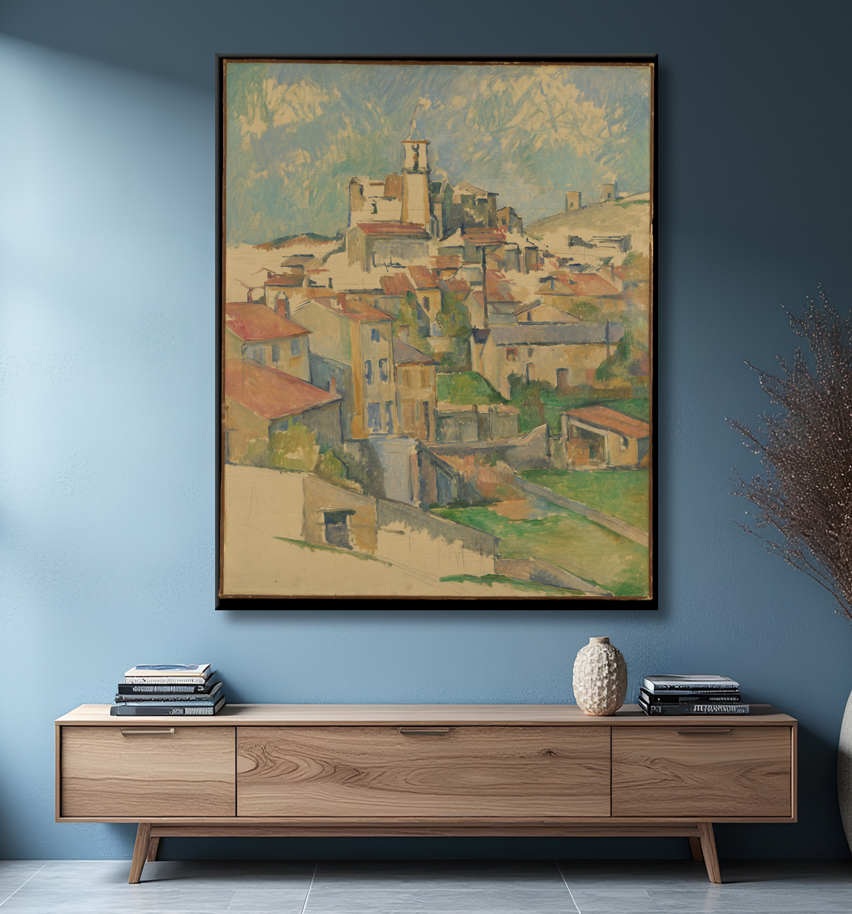 Reproduction Gardanne de Paul Cézanne avec decor
