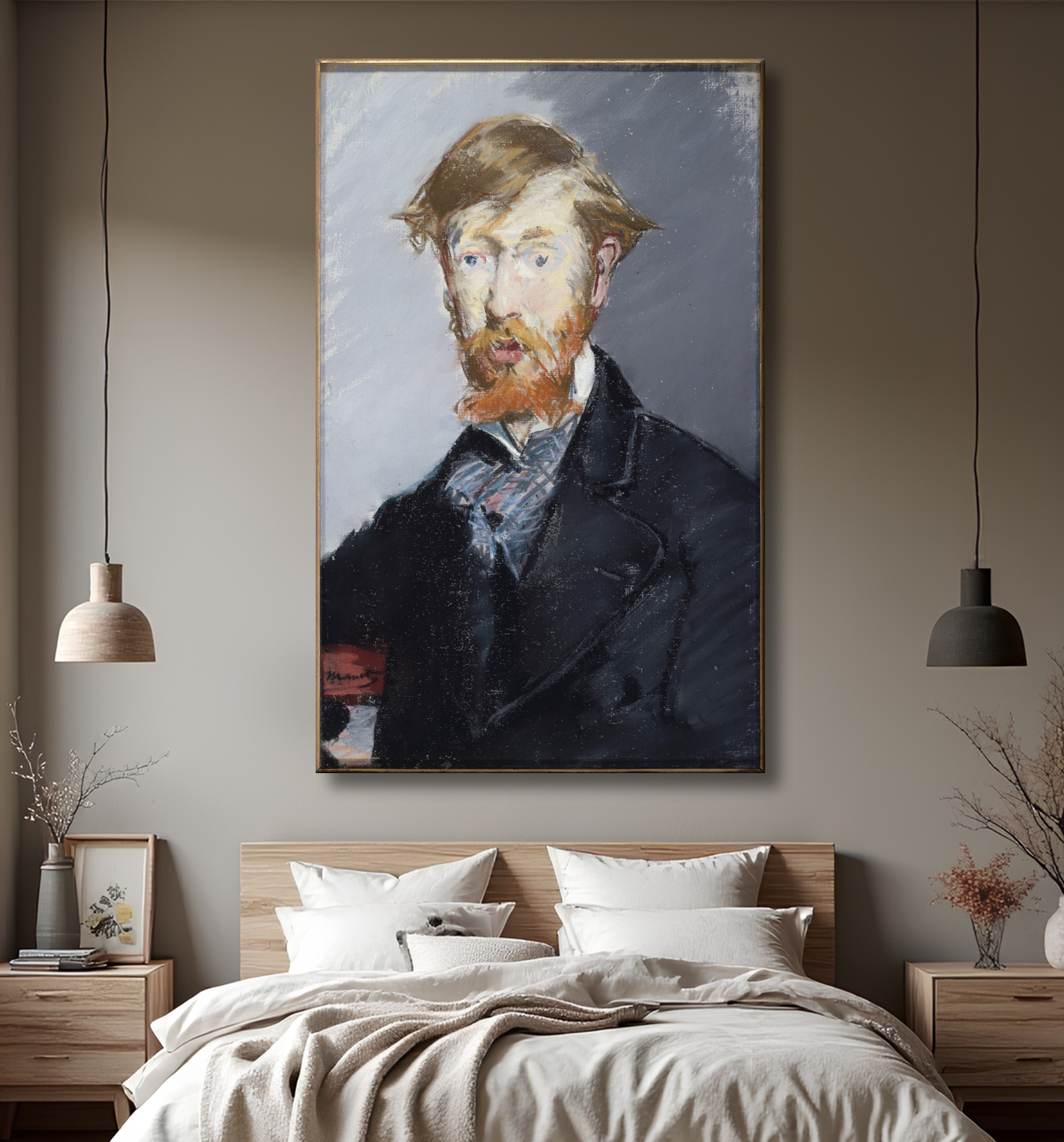 Reproduction George Moore (1852-1933) de Edouard Manet avec decor