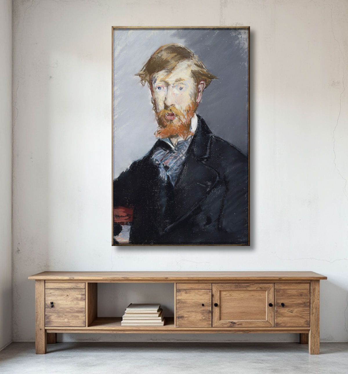 Reproduction George Moore (1852-1933) de Edouard Manet avec decor